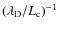$(\lambda_{\rm D}/L_{\rm c})^{-1}$
