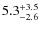 $\rm 5.3^{+ 3.5}_{- 2.6}$
