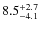$\rm 8.5^{+ 2.7}_{- 4.1}$