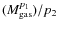 $(M_{\rm gas}^{p_{1}})/p_{2}$