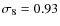 $\sigma_8=0.93$