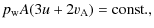$\displaystyle p_{\rm w}A(3u+2v_{\rm A})={\rm const}.,$