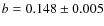 $b=0.148\pm 0.005$