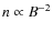 $n\propto {B}^{-2}$