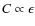 $C\propto \epsilon$