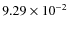 $9.29\times 10^{-2}$