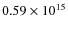 $0.59\times 10^{15}$