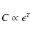 \begin{displaymath}
C\propto \epsilon^\tau
\end{displaymath}