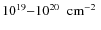 $10^{19}{-}10^{20} \nobreak\mbox{$\;$ cm$^{-2}$ }$