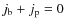$j_{\rm b} + j_{\rm p} = 0$