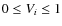 $0\le V_i\le 1$