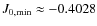 ${J}_{0,{\rm min}}\approx -0.4028$
