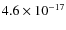 $4.6\times10^{-17}$