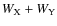 $W_{\rm X}+W_{\rm Y}$