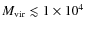 $M_{\rm {vir}} \lesssim 1 \times 10^{4}$