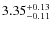 $\rm 3.35_{-0.11}^{+0.13}$