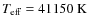 $T_{\rm {eff}} = 41150{\mbox{\rm ~K}}$