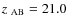 $\mbox{$z$ }_{\rm {AB}}= 21.0$