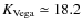 $K_{\rm {Vega}}\simeq 18.2$