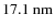 $17.1~\rm nm$