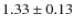 $1.33\pm0.13$