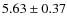 $5.63\pm0.37$