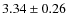 $3.34\pm0.26$