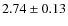 $2.74\pm0.13$