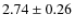 $2.74\pm0.26$