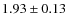 $1.93\pm0.13$