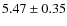 $5.47\pm0.35$