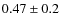 $0.47\pm 0.2$