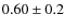 $0.60\pm0.2$