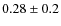 $0.28\pm0.2$