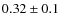 $0.32\pm0.1$