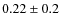 $0.22\pm 0.2$