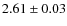 $2.61\pm0.03$