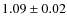 $1.09\pm0.02$
