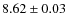 $8.62\pm0.03$
