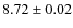 $8.72\pm0.02$