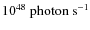 $\rm 10^{48}~photon~s^{-1}$