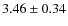 $3.46\pm0.34$