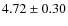 $4.72\pm0.30$