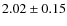 $2.02\pm0.15$