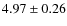 $4.97\pm0.26$