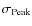 $\sigma_{\rm Peak}$