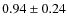 $0.94\pm 0.24$