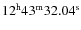 $12^{\rm h}43^{\rm m}32.04^{\rm s}$