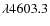 $\lambda{4603.3}$