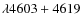 $\lambda 4603 + 4619$